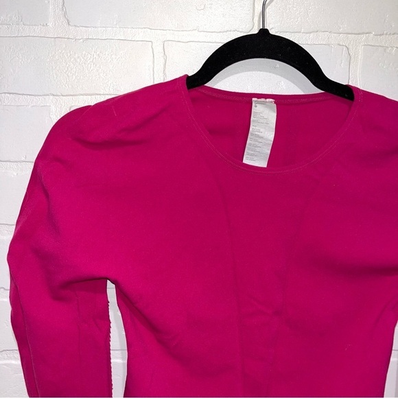 Fabletics Corey SculptKnit® Long-Sleeve Top in Very Berry Size Small - Picture 5 of 13